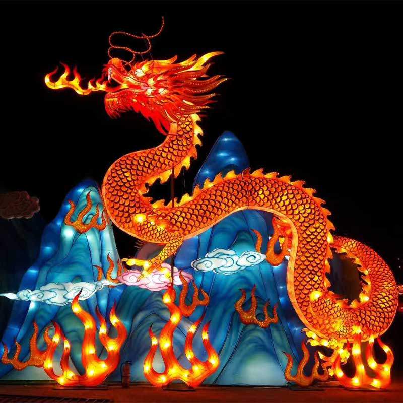 Giant Custom Chinese Dragon Lantern Sculpture | LanternsArt