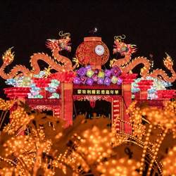 Monumental Chinese Dragon Gate Lantern - Custom 10M Festival Entry Arch | LanternsArt