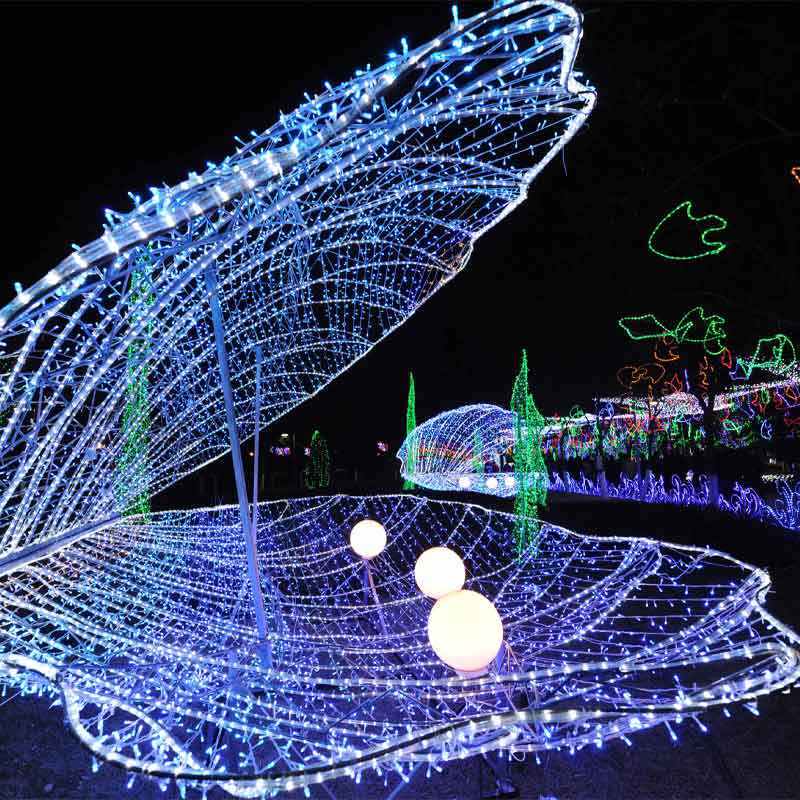 Realistic Seashell LED Light Sculpture | Custom Outdoor Lantern Art