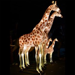 Realistic Giraffe Lantern Sculpture - Custom Wildlife Light Art